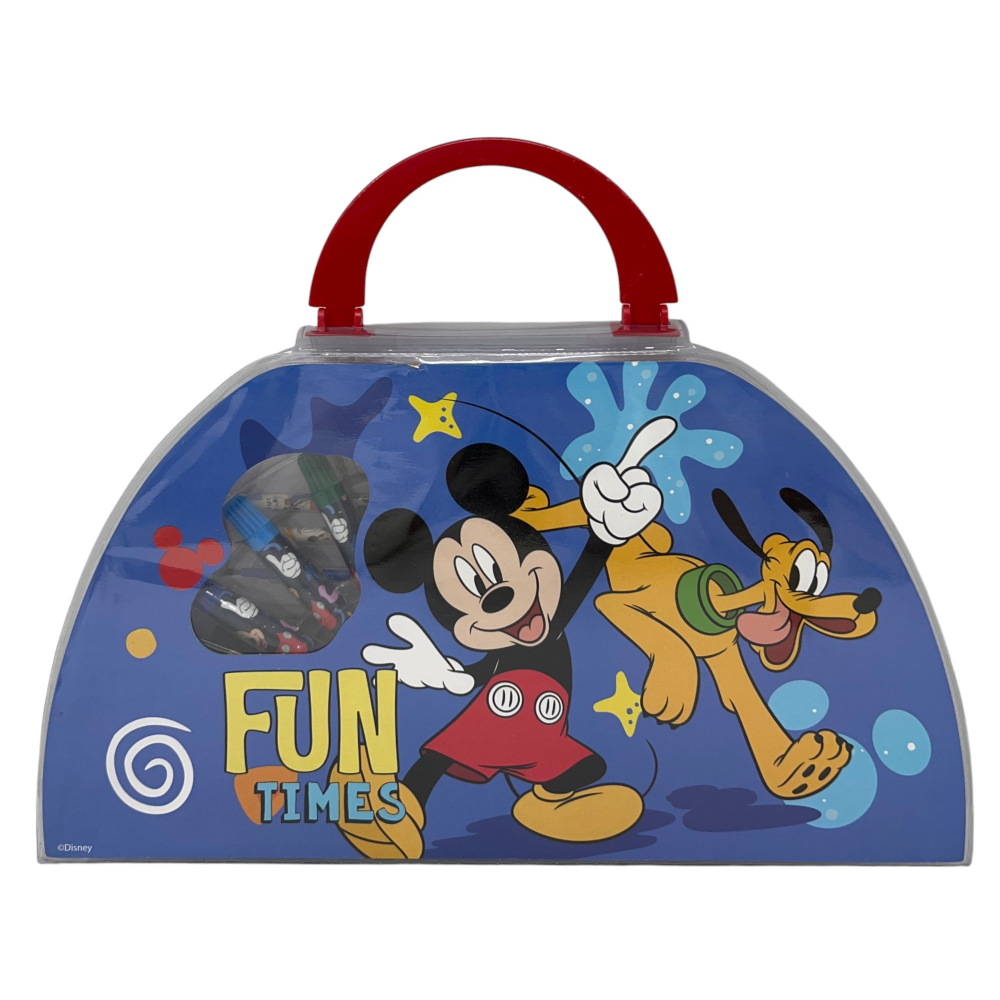 Valigetta Colori Topolino DISNEY Set Cancelleria 51 Pezzi per Bambini - Mic1107