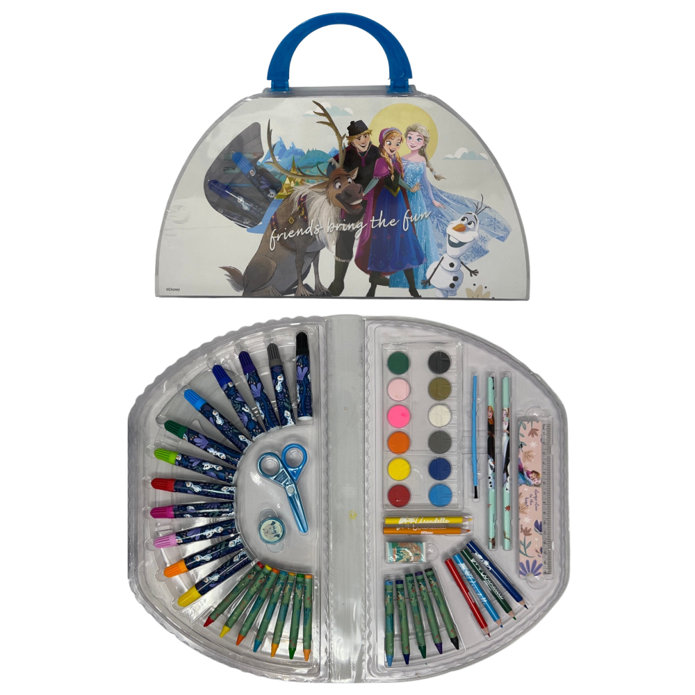 Valigetta Colori Frozen DISNEY Set Cancelleria 51 Pezzi per Bambini - Fr1107