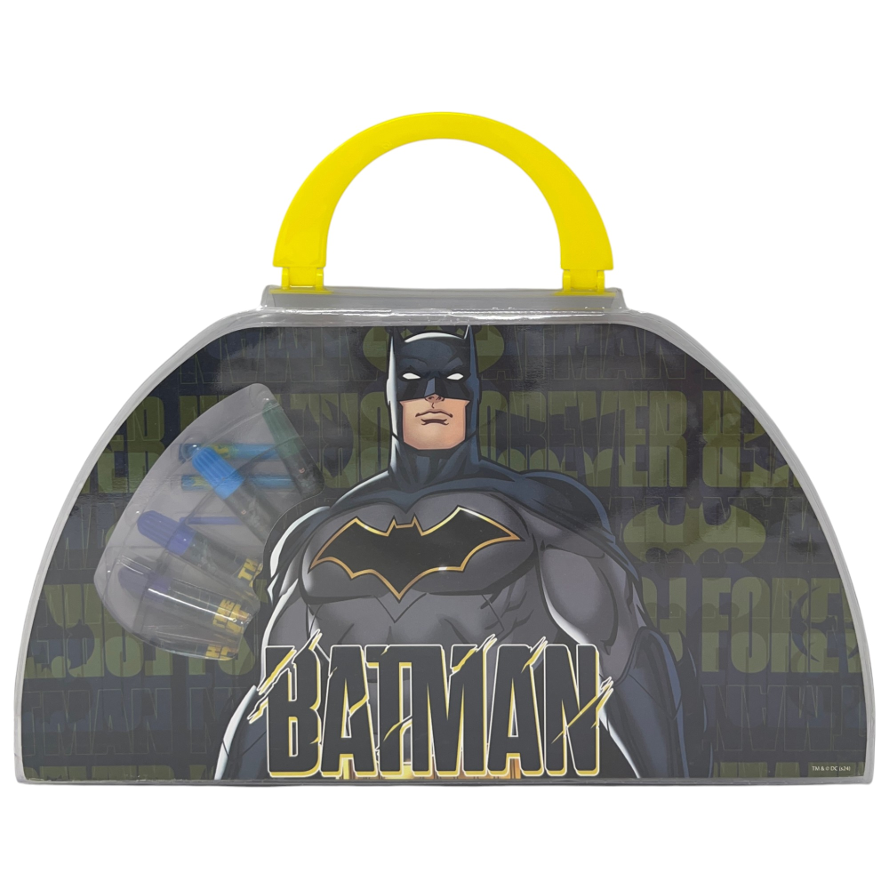 Valigetta Colori Batman Set Cancelleria 51 Pezzi per Bambini - Ba1107