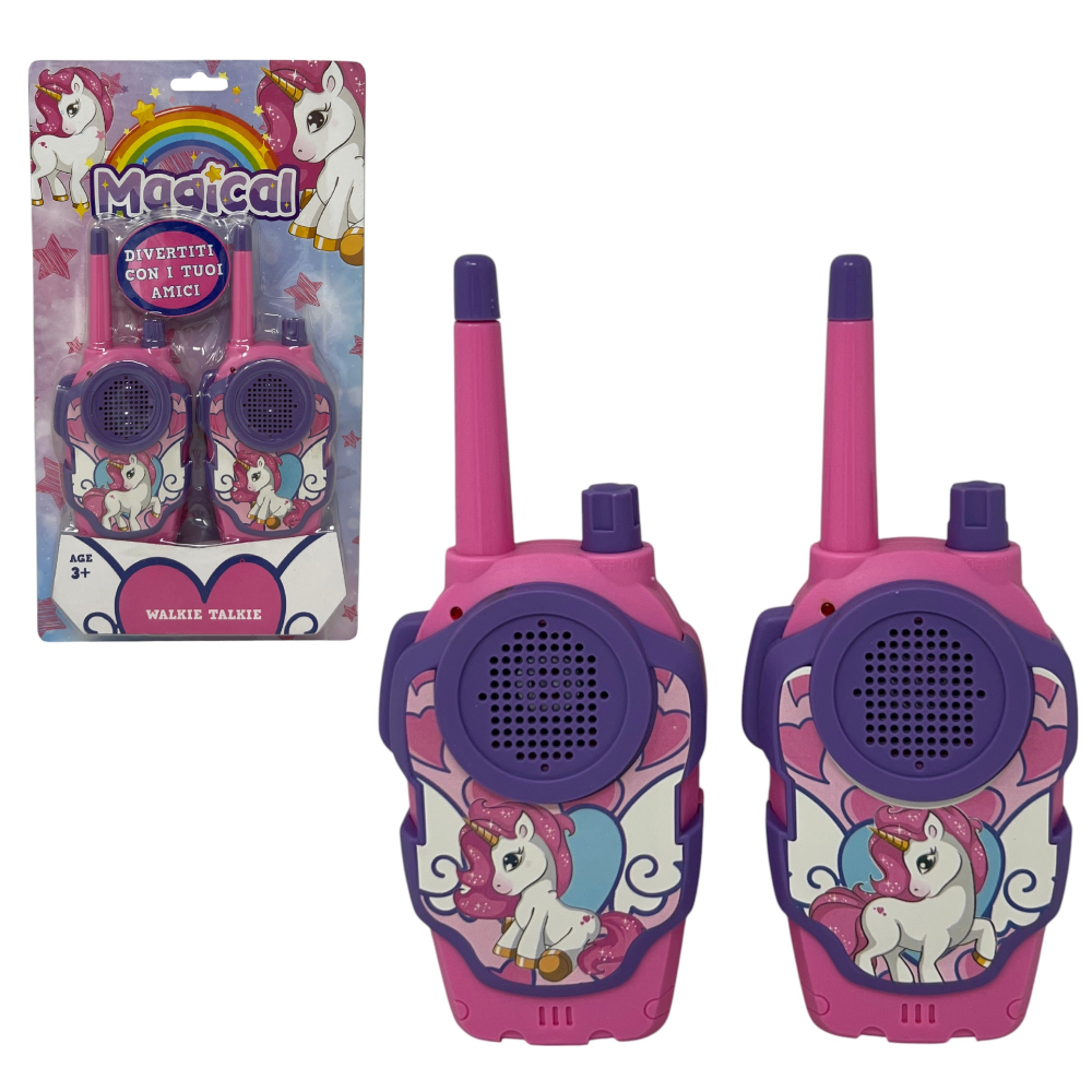Walkie Talkie Unicorno 2 Radiotrasmittenti per Bambini Distanza 11 Metri - Uni1064