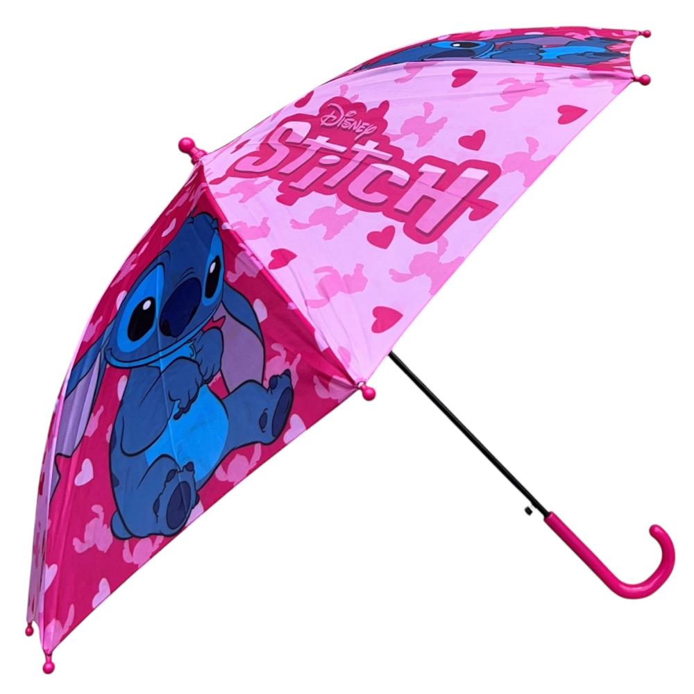 Ombrello Stitch DISNEY per Bambini in Tessuto con Apertura Automatica e Struttura 8 Raggi - Lil24-2625