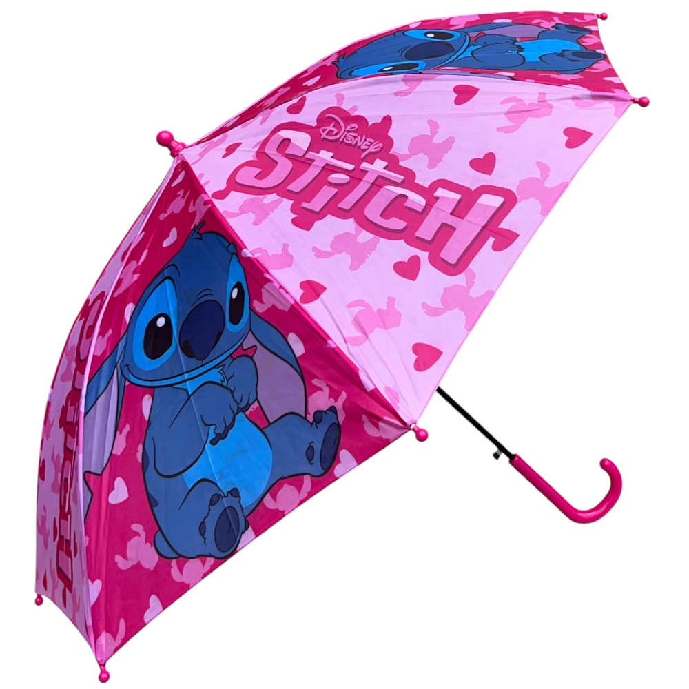 Ombrello Stitch DISNEY per Bambini in Tessuto con Apertura Automatica e Struttura 8 Raggi - Lil24-2625