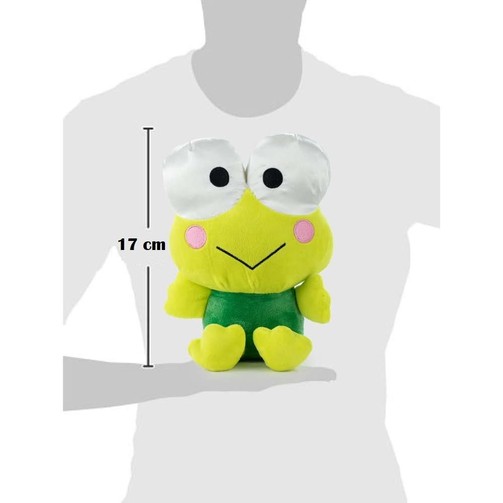 Peluche Keroppi Sanrio Morbido Pupazzo Ranocchia 17 CM in Fibra Riciclata - 760025083/keroppi