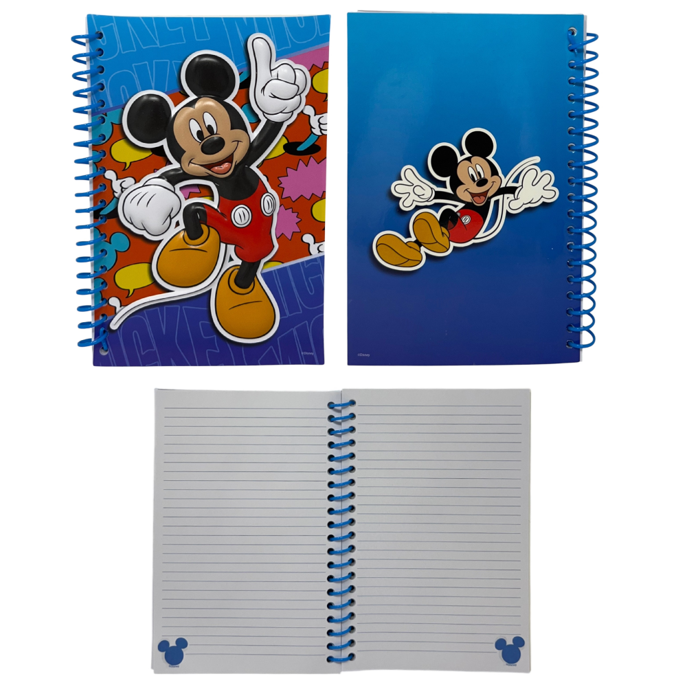 Agenda con Accessori Topolino DISNEY Set Cancelleria 12 Pezzi Diario Stickers Colori - Mic1054