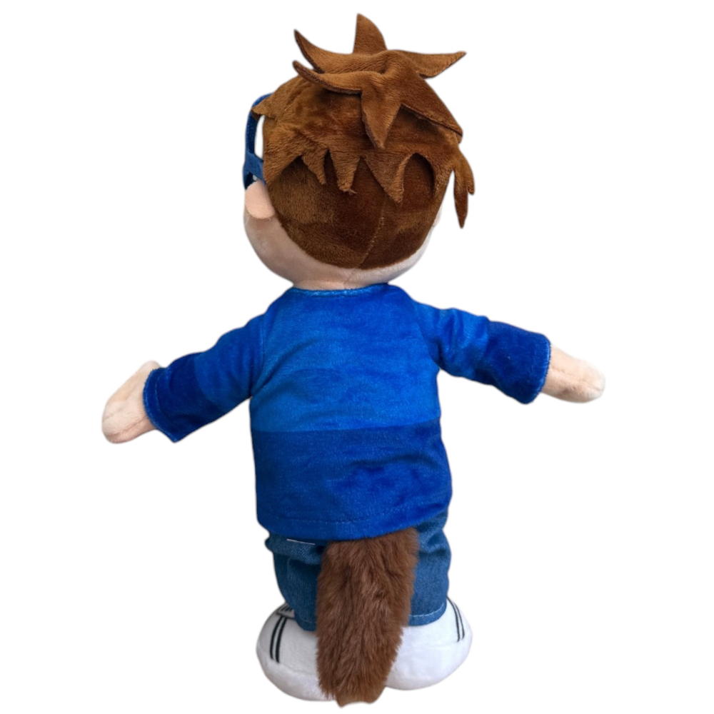 Peluche Simon Alvin e i Chipmunks Morbido Pupazzo Scoiattolo 30 CM in Fibra Riciclata - 760021714/simon