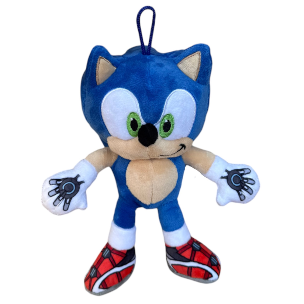 Peluche Sonic Prime Morbido Pupazzo 20 CM con Laccetto Riccio Blu Supersonico - Pts242562a/20