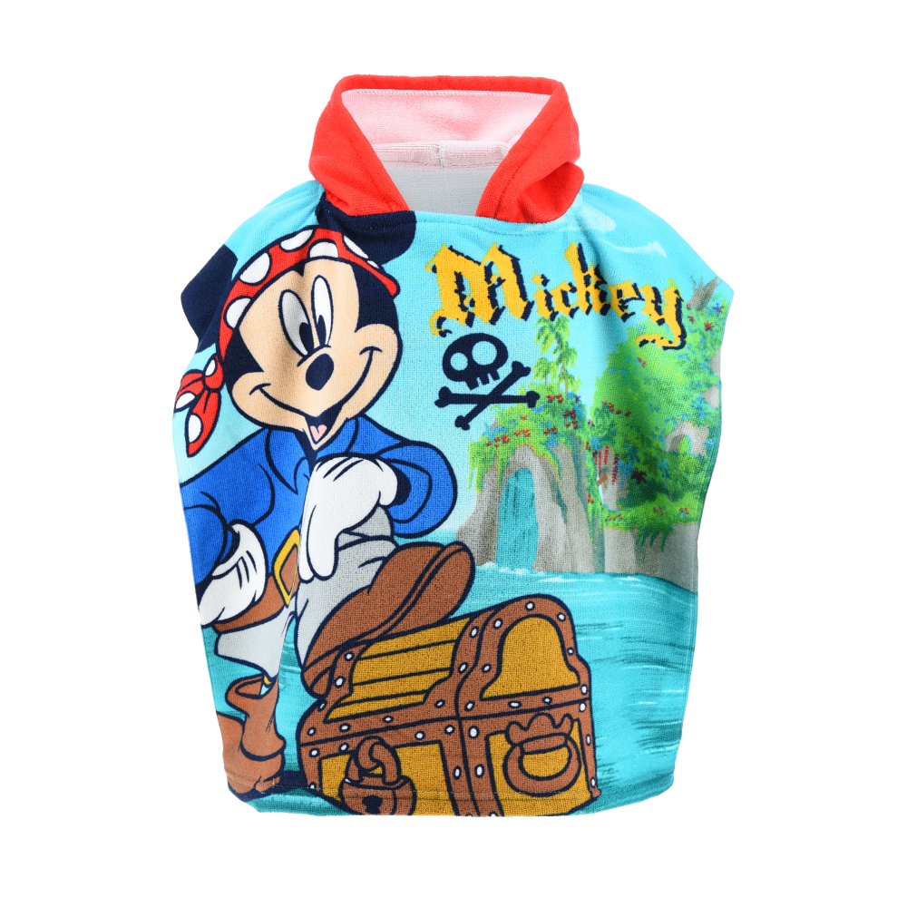 Poncho Mare Topolino DISNEY 110 X 55 CM Accappatoio per Bambini Microfibra - Ye18252