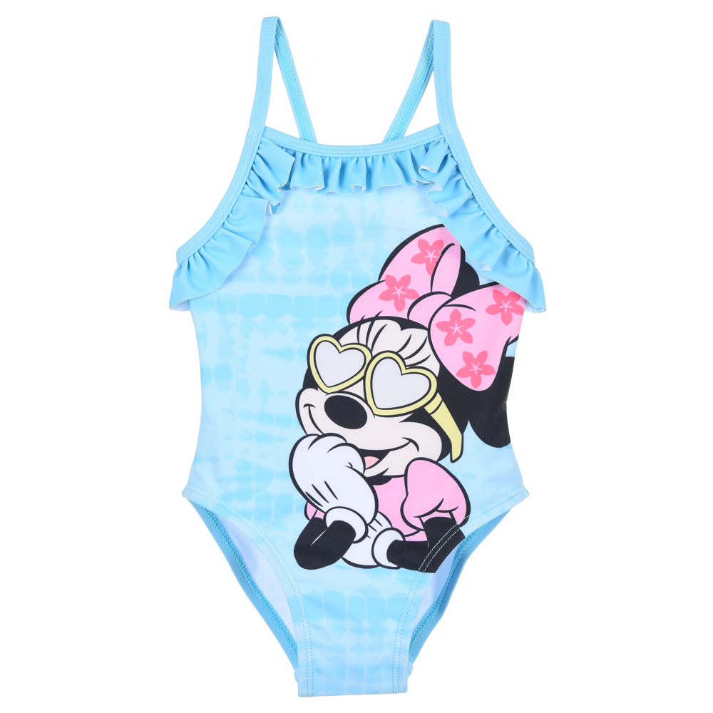 Costume Mare Minnie Mouse DISNEY Intero 1 Pezzo Neonata 12/36 Mesi -Ye05013celeste
