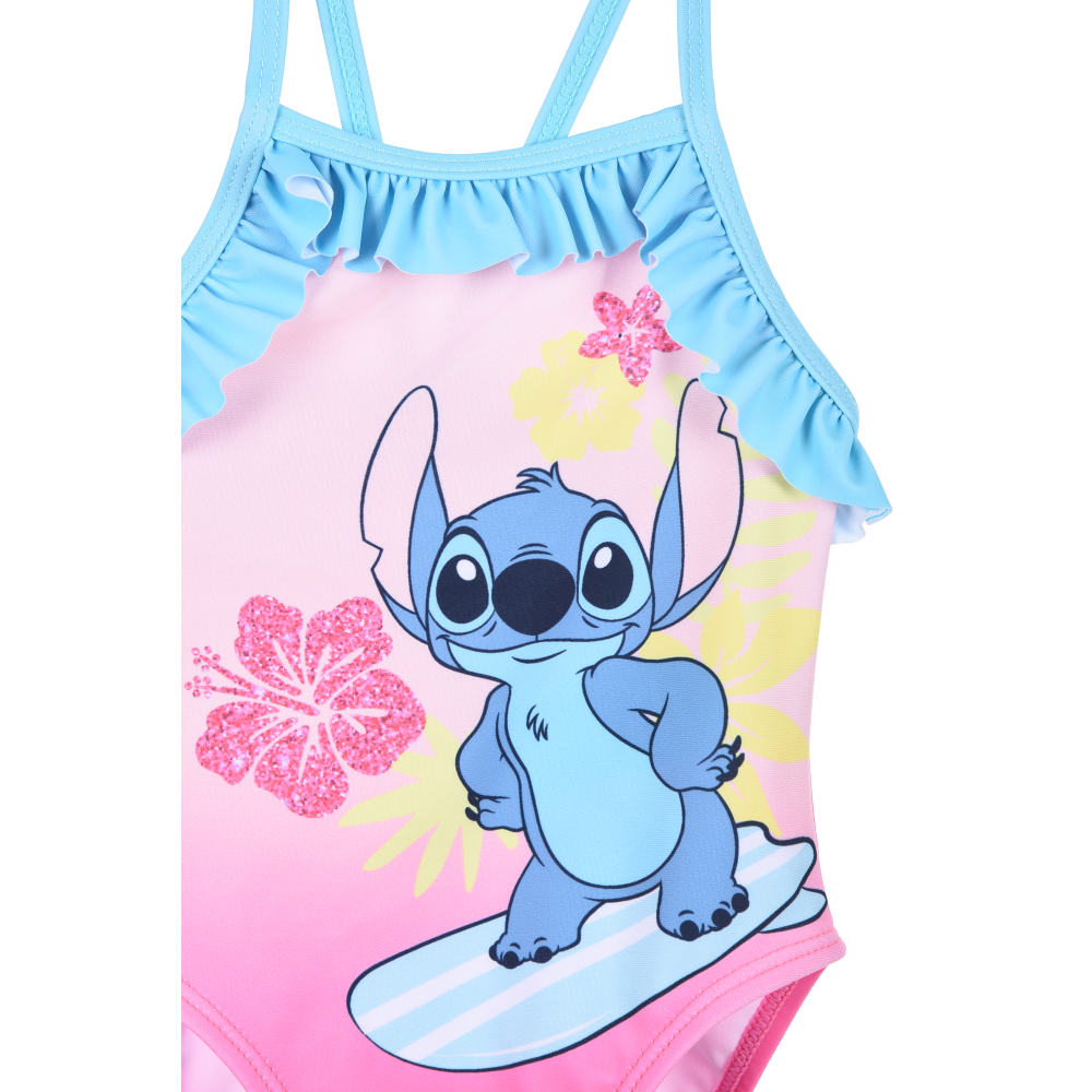 Costume Mare Stitch DISNEY Intero 1 Pezzo Neonata 12/36 Mesi -Ye05014celeste