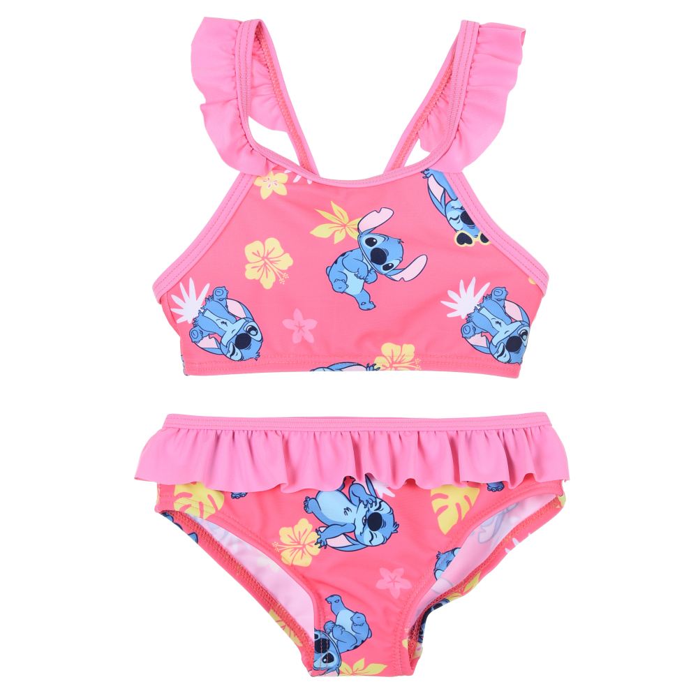 Costume Mare Stitch DISNEY Bikini Due Pezzi Top e Slip 12/36 Mesi -Ye05020rosa