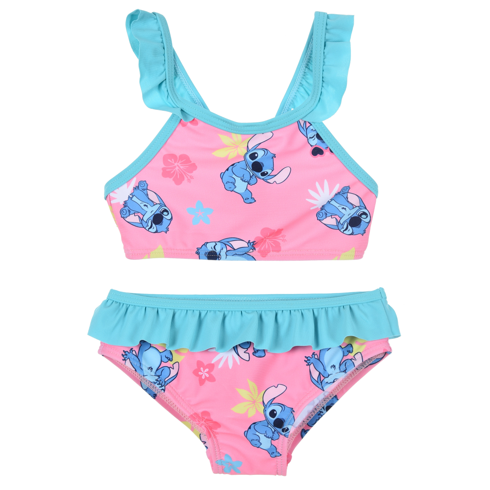 Costume Mare Stitch DISNEY Bikini Due Pezzi Top e Slip 12/36 Mesi -Ye05020azzurro