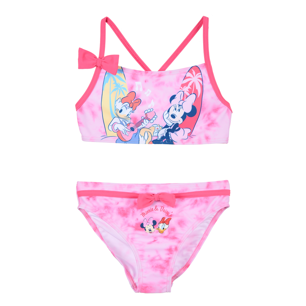 Costume Mare Minnie e Paperina DISNEY Bikini Due Pezzi Top e Slip Bambina - Ye18085rosa