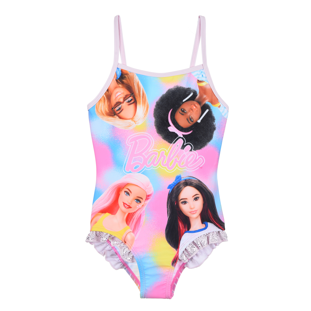 Costume Mare Barbie Mattel Intero 1 Pezzo Bambina Piscina - Ye18206rosa