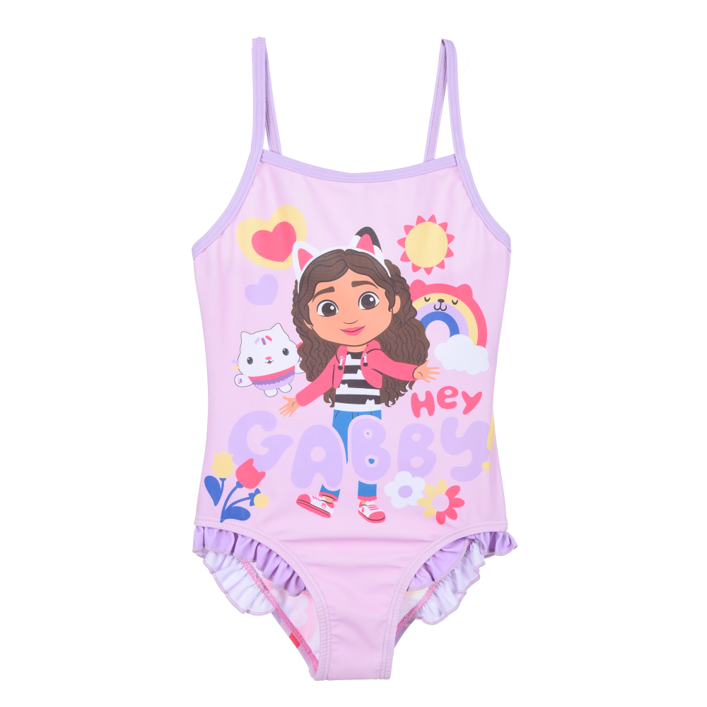 Costume Mare Gabby's Dollhouse Intero 1 Pezzo Bambina Piscina- Ye18051rosa