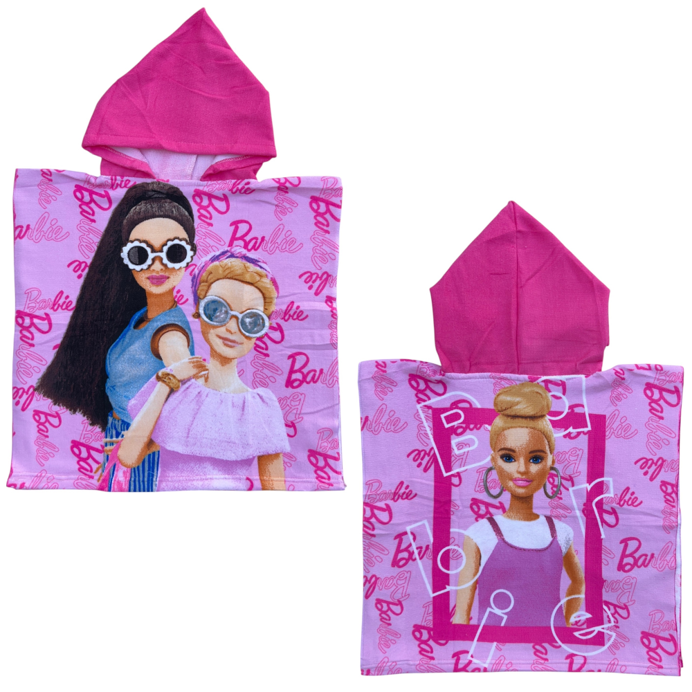 Poncho Mare Barbie 100 X 50 CM Accappatoio per Bambini 100% Pl - Bar36-5186