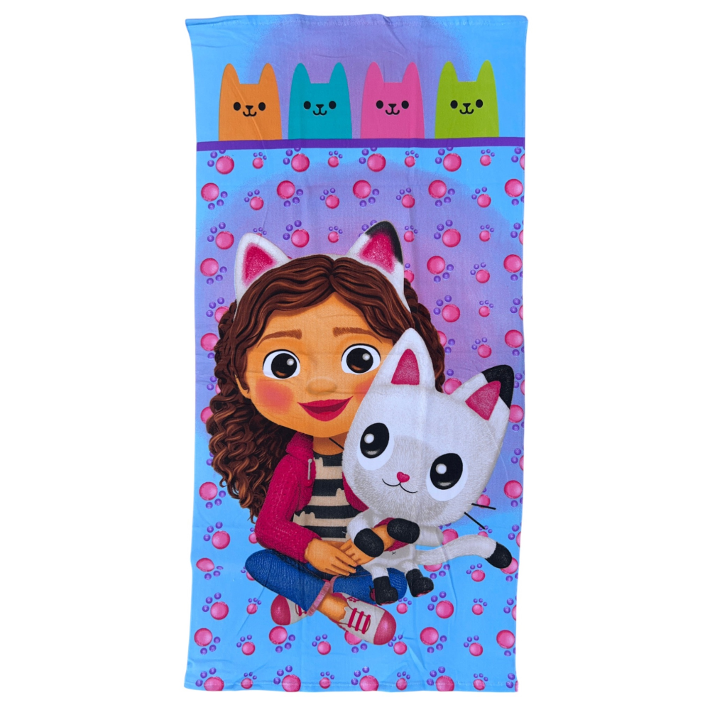 Telo Mare Gabby's Dollhouse Asciugamano per Bambini in Microfibra CM 140x70 - Gab36-5031