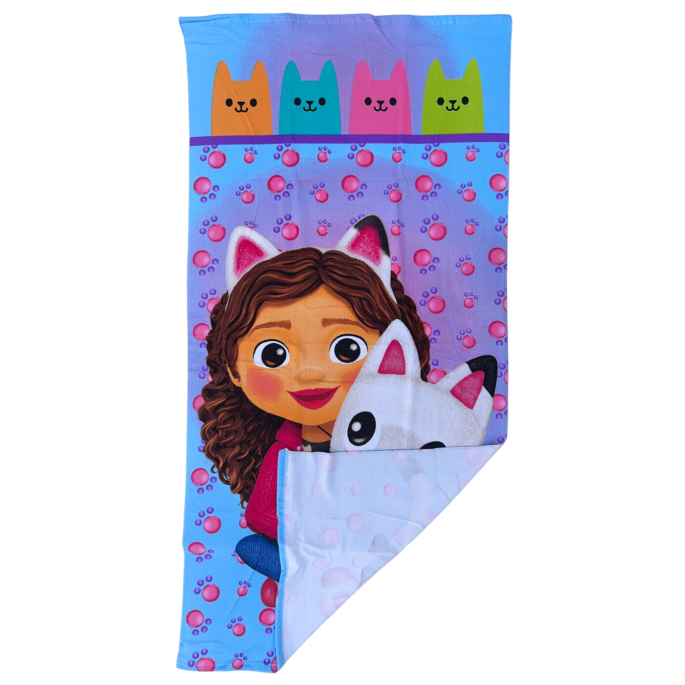 Telo Mare Gabby's Dollhouse Asciugamano per Bambini in Microfibra CM 140x70 - Gab36-5031
