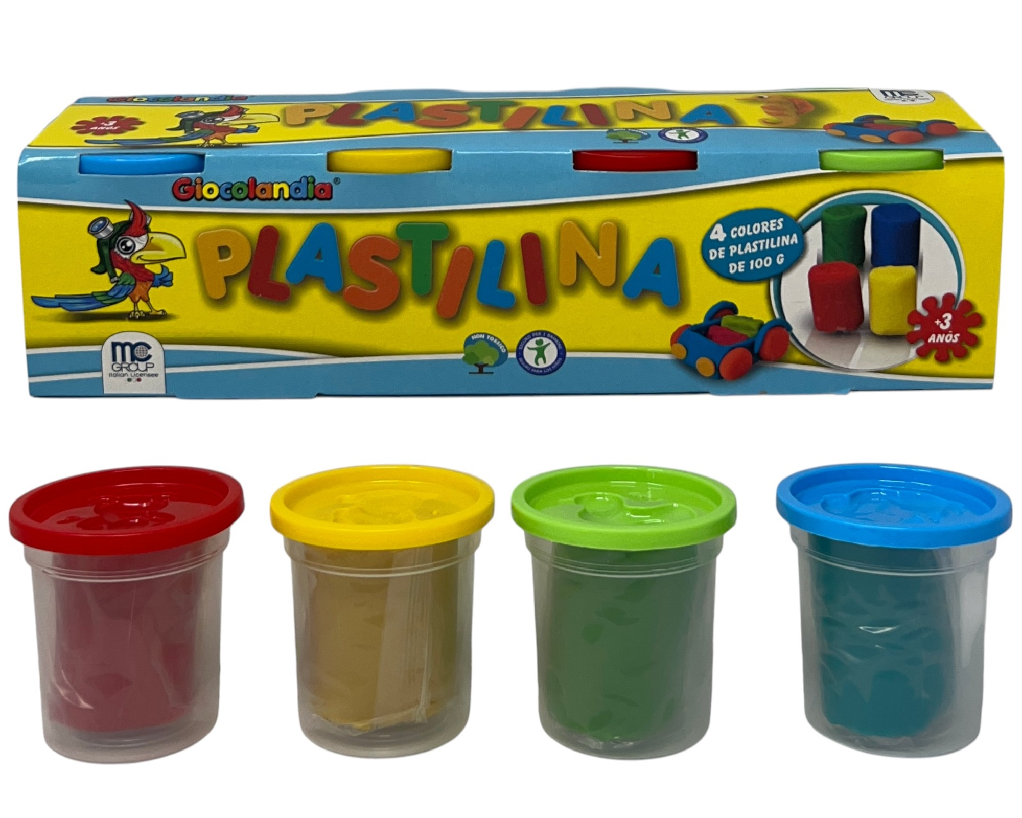 Set Plastilina Plastichina Prodotta con Farina 4 Colori Diversi Bambino - Gl0003
