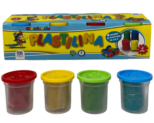 Set Plastilina Plastichina Prodotta con Farina 4 Colori Diversi Bambino - Gl0003