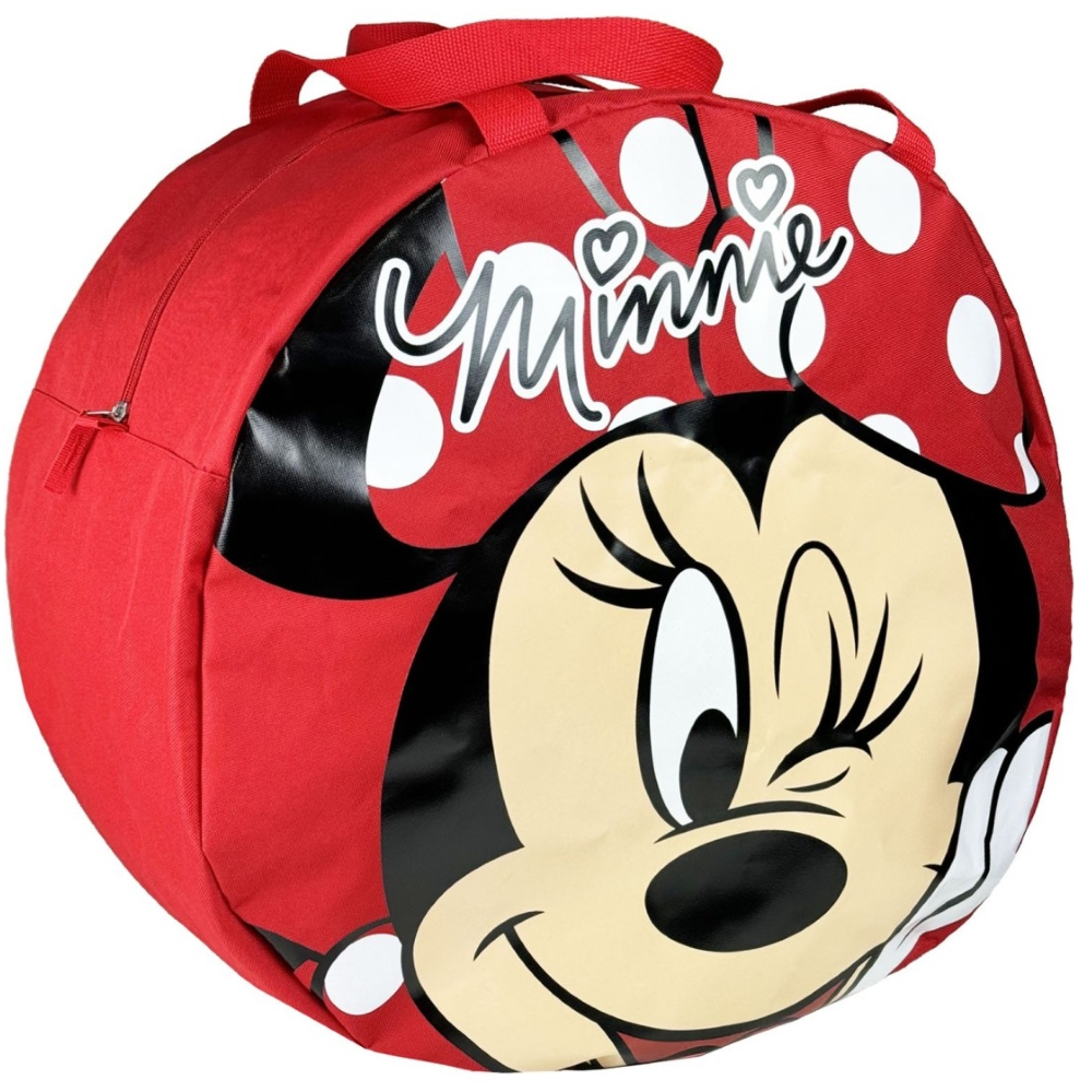 Borsa Portagiochi Minnie Mouse DISNEY Rotonda con Manici e Chiusura a Zip 50x32 CM - D08940mc