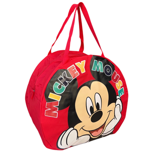 Borsa Portagiochi Topolino DISNEY Rotonda con Manici e Chiusura a Zip 50x32 CM - D08939mc
