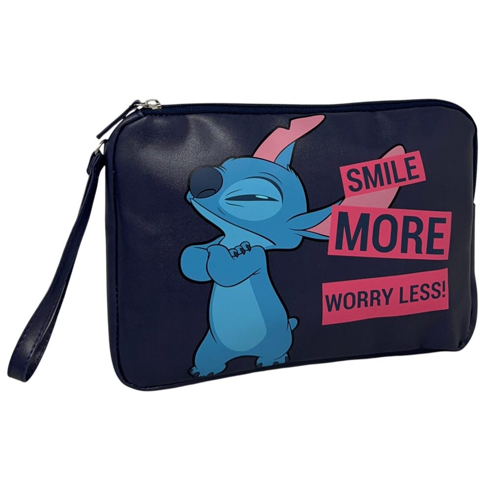 Beauty Case Stitch DISNEY Pochette in Ecopelle con Laccetto Organizer - D07715mc