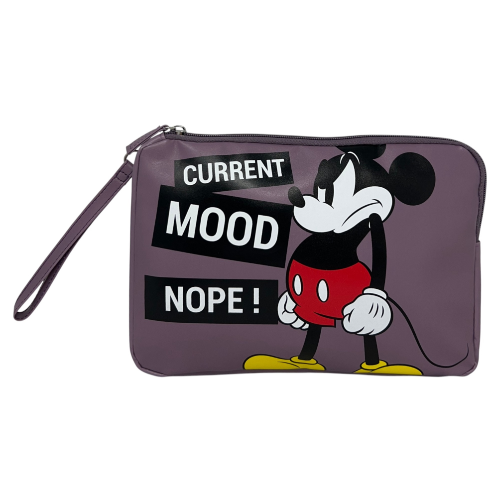 Beauty Case Topolino DISNEY Pochette in Ecopelle con Laccetto Organizer - D07713mc