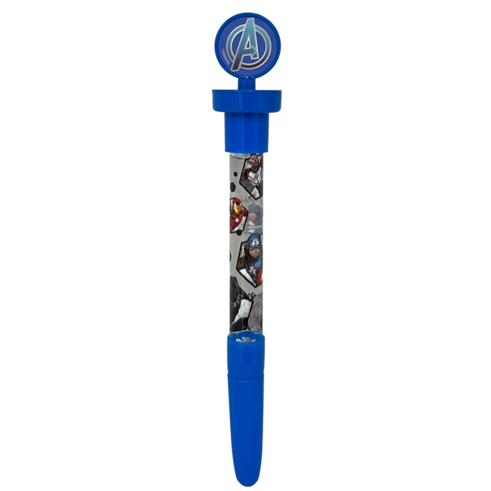 Penna 3 in 1 Avengers MARVEL Penna a Sfera Timbro Bolle di Sapone Gioco per Bambini - Av1063