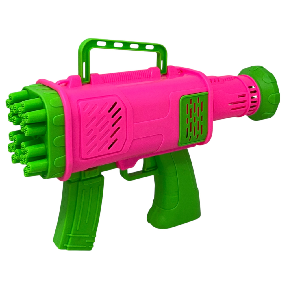 Pistola Sparabolle di Sapone a 24 Fori Fucsia Gioco per Bambini - Wnt0047