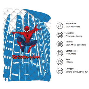 Trapuntino Doubleface Spiderman MARVEL Coperta Copriletto Trapuntato 100 Gsm Letto Singolo 170x250 CM - Spm1780