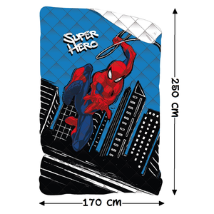 Trapuntino Doubleface Spiderman MARVEL Coperta Copriletto Trapuntato 100 Gsm Letto Singolo 170x250 CM - Spm1780