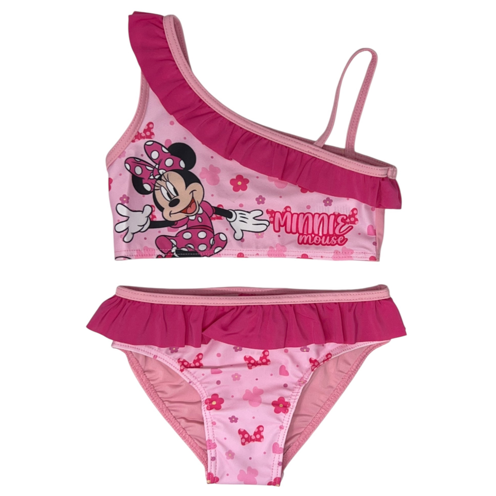 Costume con Pareo Minnie DISNEY Costume da Bagno Due Pezzi con Gonna Bambina - Min36-0587