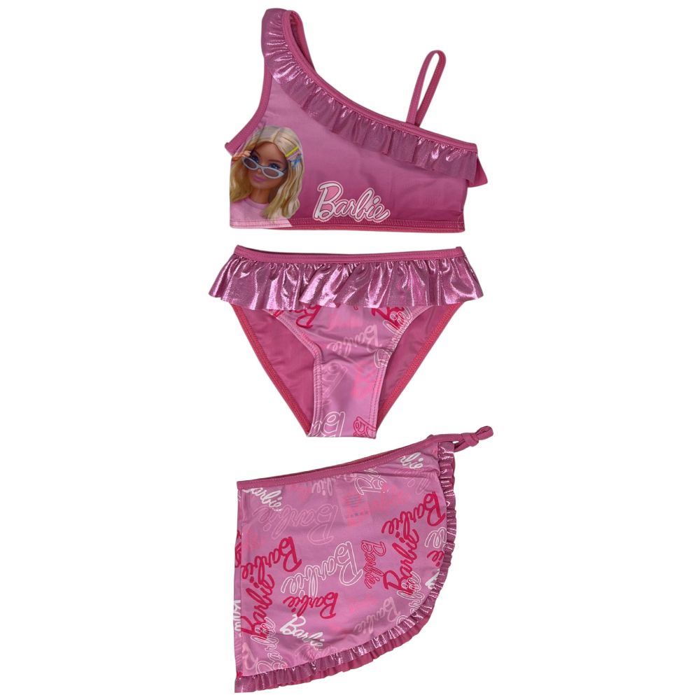 Costume con Pareo Barbie Costume da Bagno Due Pezzi con Gonna Bambina - Bar36-0591