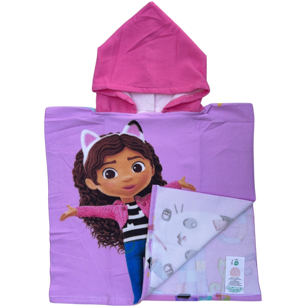 Poncho Mare Gabby's Dollhouse 100 X 50 CM Accappatoio per Bambini 100% Pl - Gab36-0427