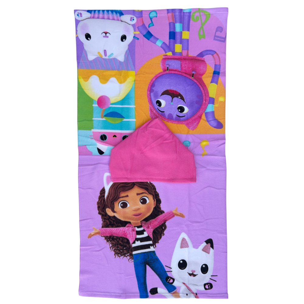 Poncho Mare Gabby's Dollhouse 100 X 50 CM Accappatoio per Bambini 100% Pl - Gab36-0427