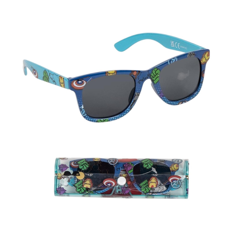 Occhiali da Sole Avengers MARVEL con Custodia Lenti Rettangolari Filtro Uv400 - 2823-3