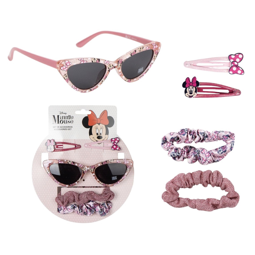Set Minnie DISNEY Occhiali da Sole e Accessori per Capelli Scrunchies Clic Clac - 2826