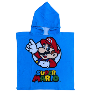 Poncho Mare Super Mario e Luigi 100 X 50 CM Accappatoio per Bambini 100% Pl - Mar36-5180