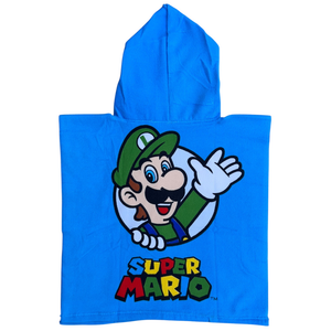 Poncho Mare Super Mario e Luigi 100 X 50 CM Accappatoio per Bambini 100% Pl - Mar36-5180