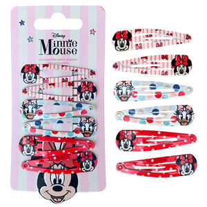 Set Mollette Minnie DISNEY Modello Clic Clac 6 Pezzi Accessori per Capelli - 3061