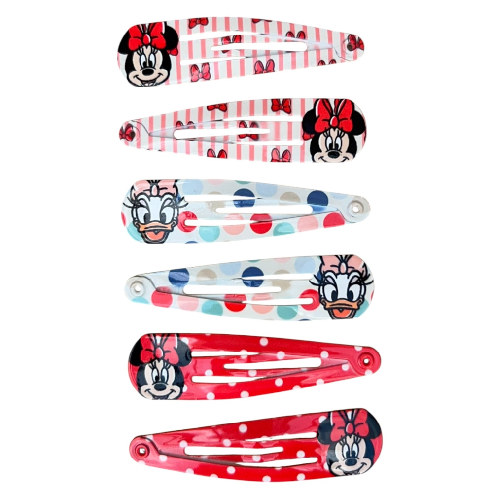 Set Mollette Minnie DISNEY Modello Clic Clac 6 Pezzi Accessori per Capelli - 3061