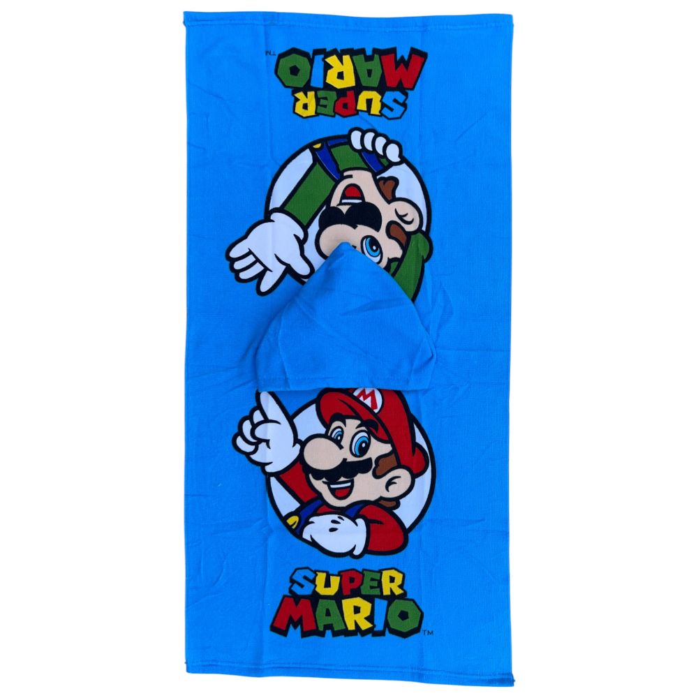 Poncho Mare Super Mario e Luigi 100 X 50 CM Accappatoio per Bambini 100% Pl - Mar36-5180