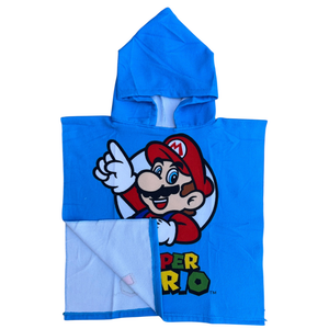 Poncho Mare Super Mario e Luigi 100 X 50 CM Accappatoio per Bambini 100% Pl - Mar36-5180