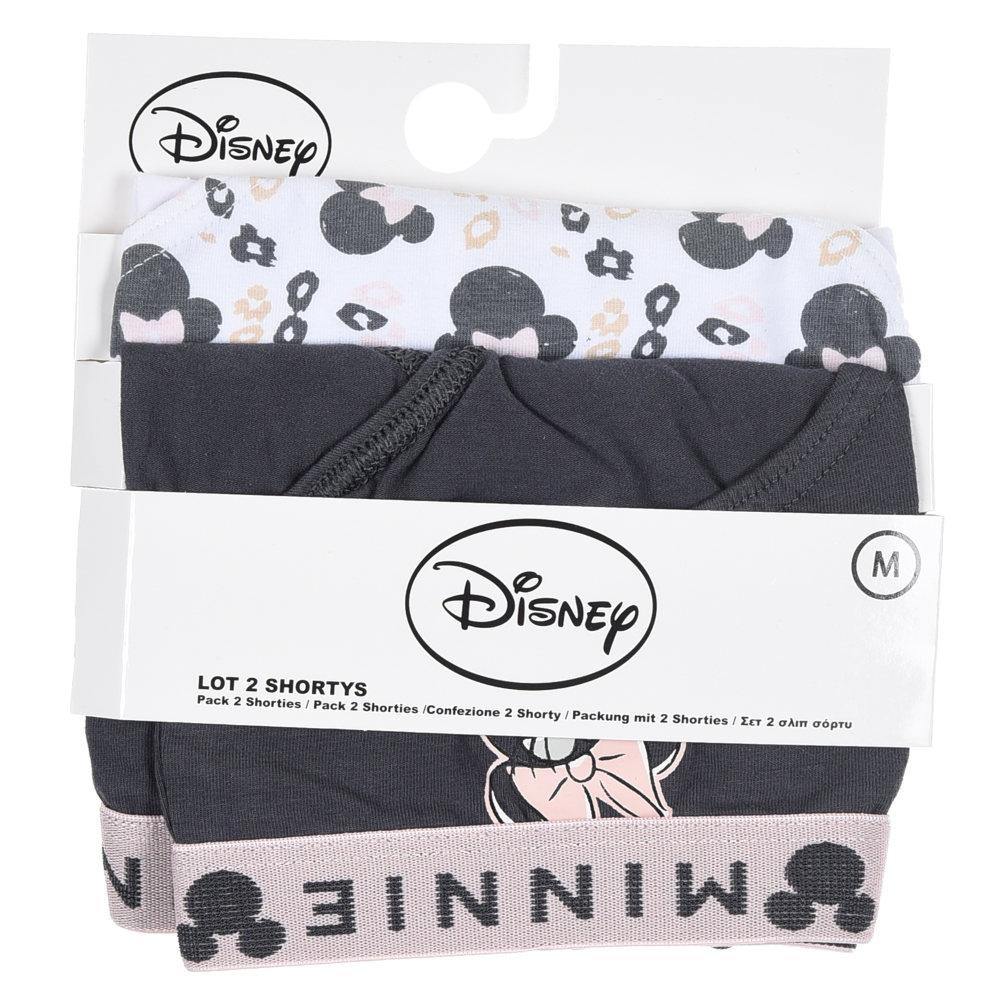 Culottes Minnie Mouse DISNEY Set 2 Pezzi Mutandine Slip in Cotone da Donna - Ye38000