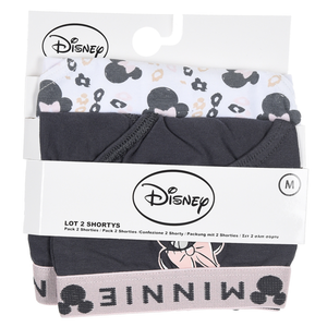 Culottes Minnie Mouse DISNEY Set 2 Pezzi Mutandine Slip in Cotone da Donna - Ye38000