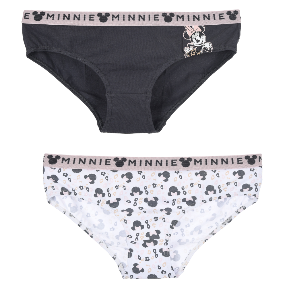 Culottes Minnie Mouse DISNEY Set 2 Pezzi Mutandine Slip in Cotone da Donna - Ye38000