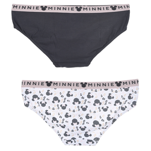 Culottes Minnie Mouse DISNEY Set 2 Pezzi Mutandine Slip in Cotone da Donna - Ye38000