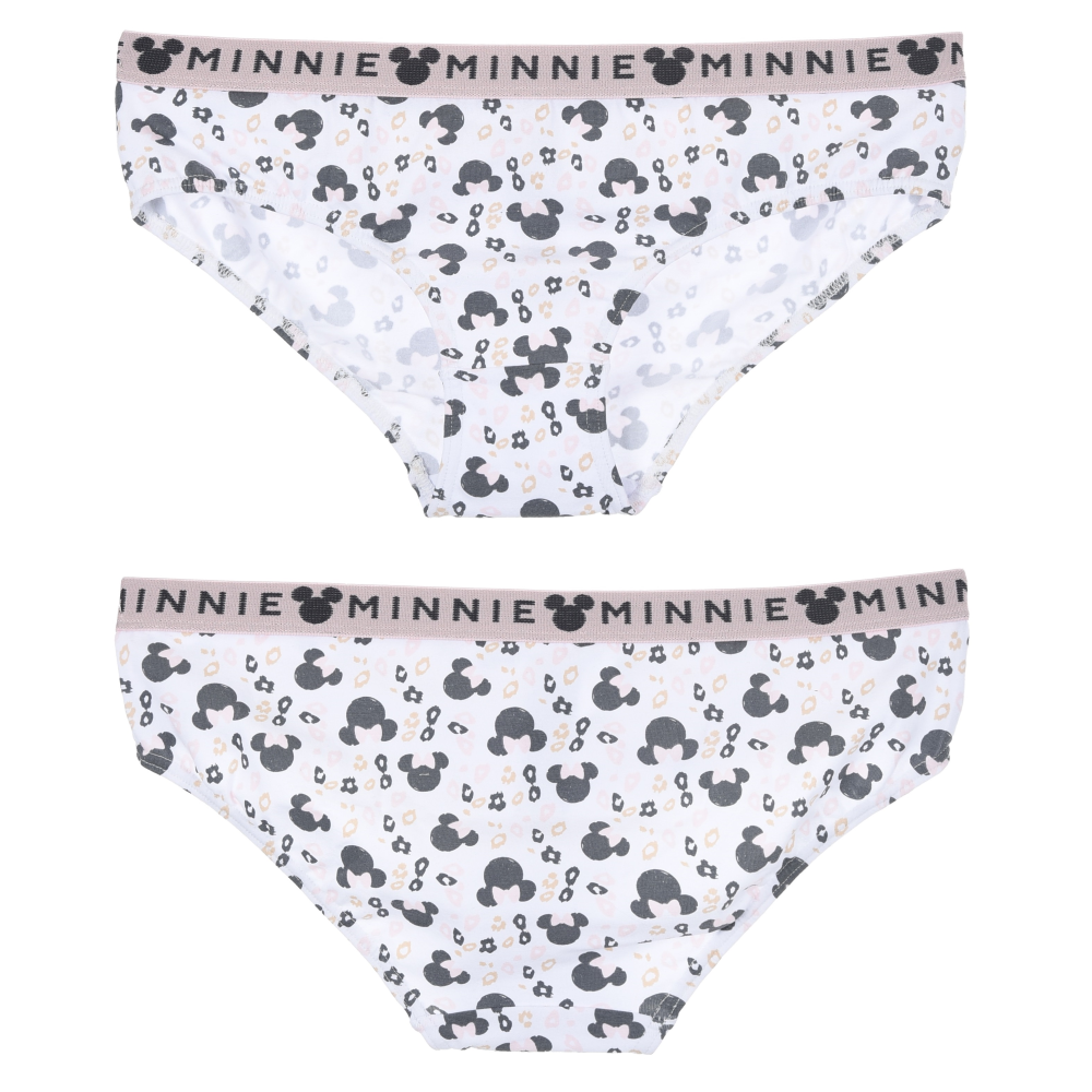 Culottes Minnie Mouse DISNEY Set 2 Pezzi Mutandine Slip in Cotone da Donna - Ye38000