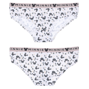 Culottes Minnie Mouse DISNEY Set 2 Pezzi Mutandine Slip in Cotone da Donna - Ye38000