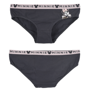 Culottes Minnie Mouse DISNEY Set 2 Pezzi Mutandine Slip in Cotone da Donna - Ye38000
